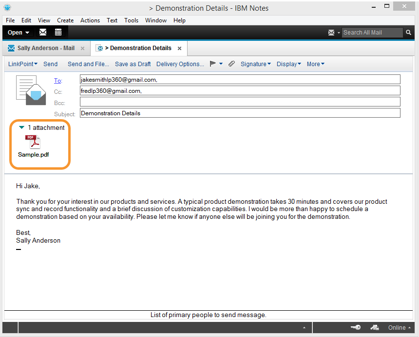 Attaching Microsoft Dynamics Crm Documents To Outbound Emails In Ibm Notes Knowledge Base Linkpoint360