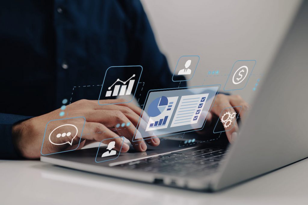 Man accessing a CRM database | CRM statistics