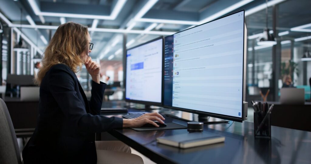 Administrator managing representatives virtually | Salesforce email integration
