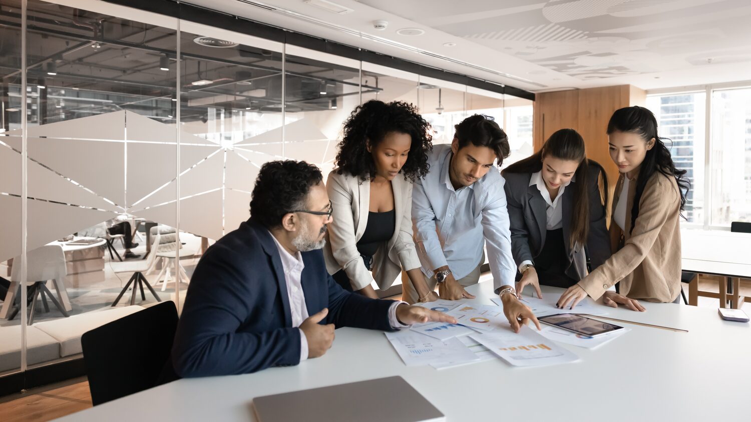 Sales team reviewing quarterly goals | Salesforce email integration